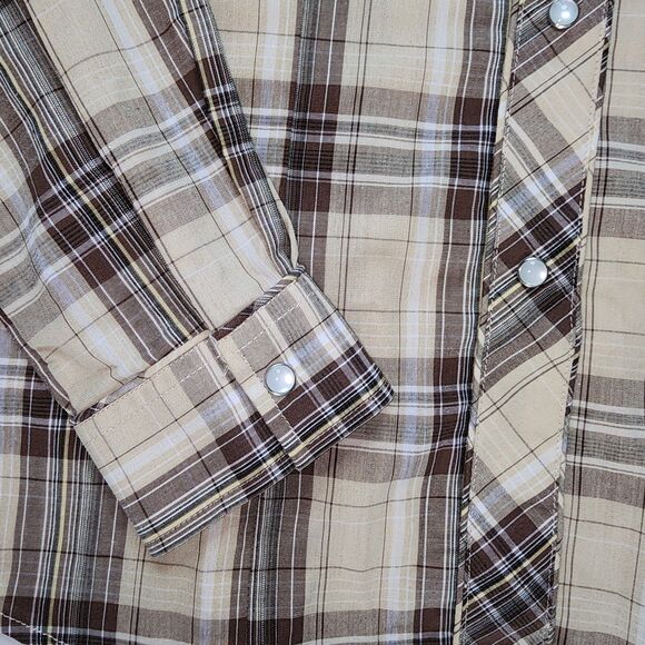 Roper Western Plaid Embroidered Button Down Shirt Size XS - Picture 6 of 8